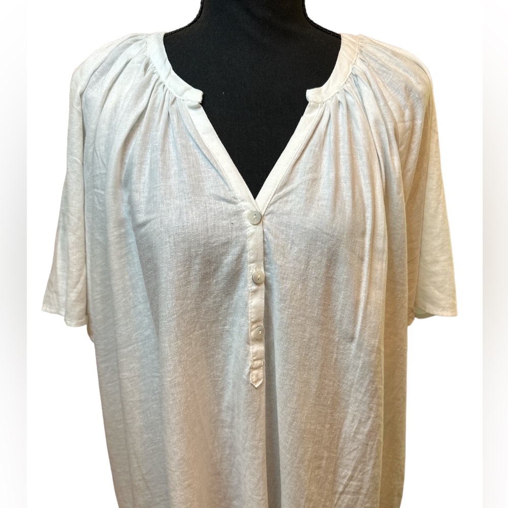 NWT Heroes & Dreamers Women’s Ivory London and Rayon Top Size 2X